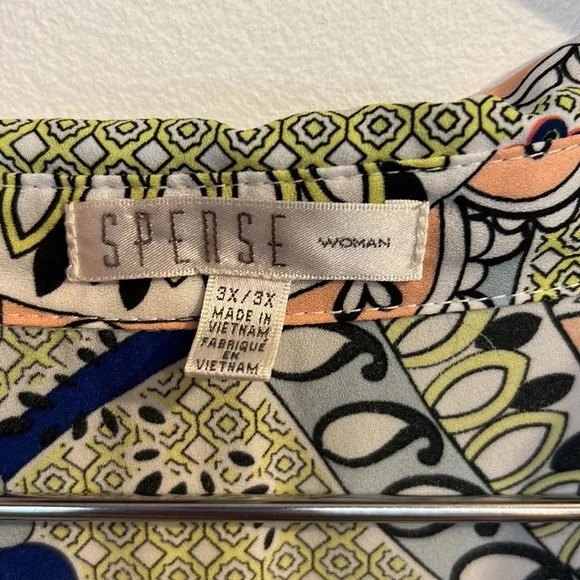 Spense brand women’s button down dress size 3X multicolored - Picture 5 of 5